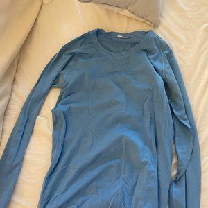 GC Lululemon Swiftly Tech Long Sleeve Crew light blue size 10
